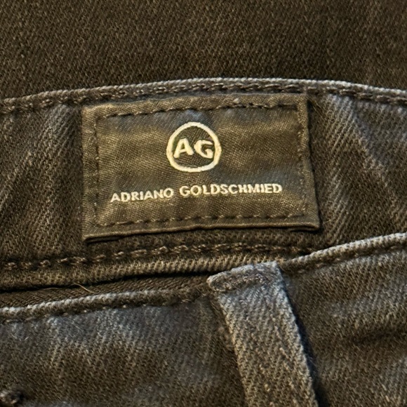 AG Adriano Goldschmied The Legging Ankle Super Skinny Black Distressed Size 27 - Picture 12 of 13